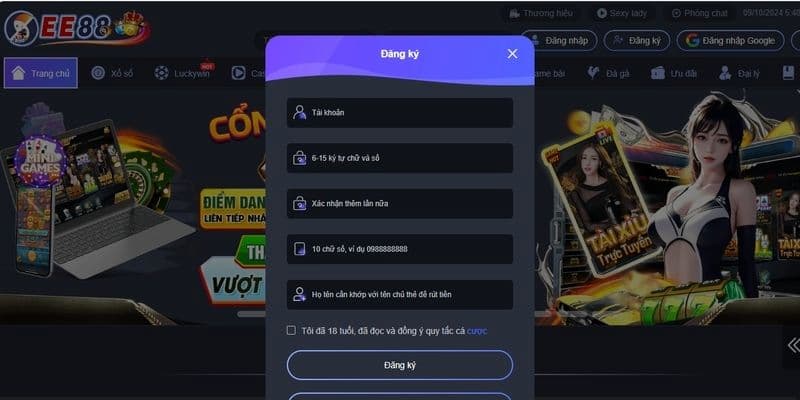 Đăng ký EE88 Hướng dẫn chi tiết Đăng ký EE88